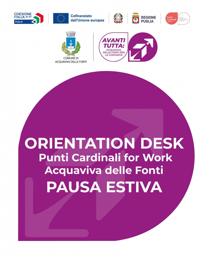Comunicazione di servizio: chiusura sportello porta futuro metropolitana ed orientation desk � pausa estiva